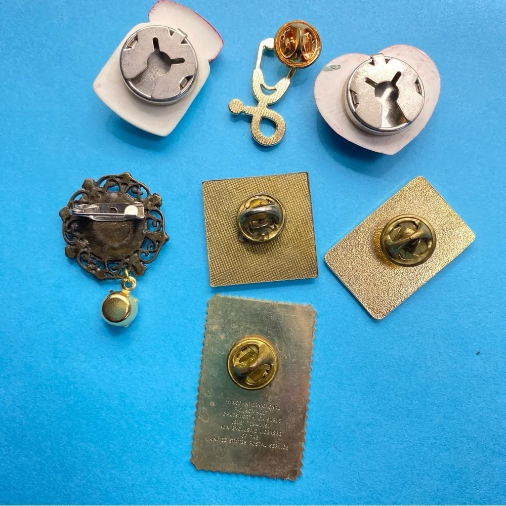 Bundle Medical Pins Button Covers Lot Of 7 M*A*S*H Nurses Stethoscope